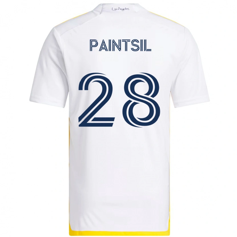 Danxen Kinderen Joseph Paintsil #28 Wit Geel Thuisshirt Thuistenue 2025/26 T-Shirt