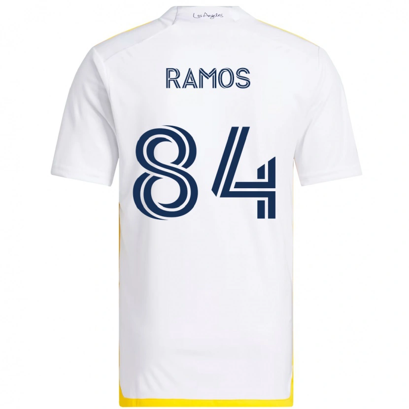 Danxen Kinderen Rubén Ramos #84 Wit Geel Thuisshirt Thuistenue 2025/26 T-Shirt