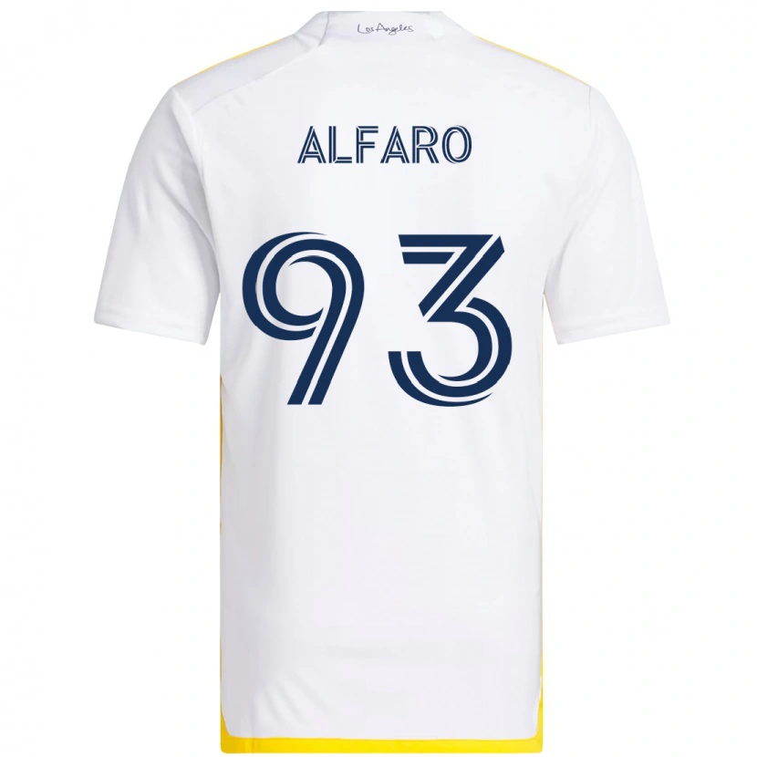 Danxen Kinderen Tony Alfaro #93 Wit Geel Thuisshirt Thuistenue 2025/26 T-Shirt