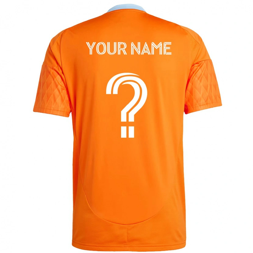 Danxen Kinderen Uw Naam #0 Oranje Wit Thuisshirt Thuistenue 2025/26 T-Shirt