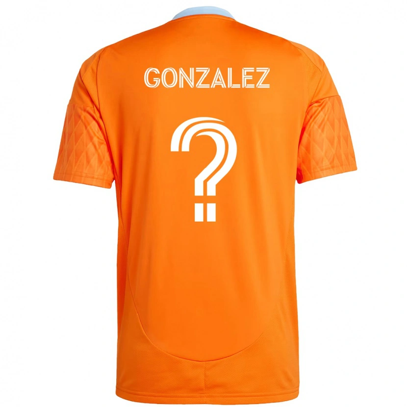 Danxen Kinderen Axel Gonzalez #0 Oranje Wit Thuisshirt Thuistenue 2025/26 T-Shirt