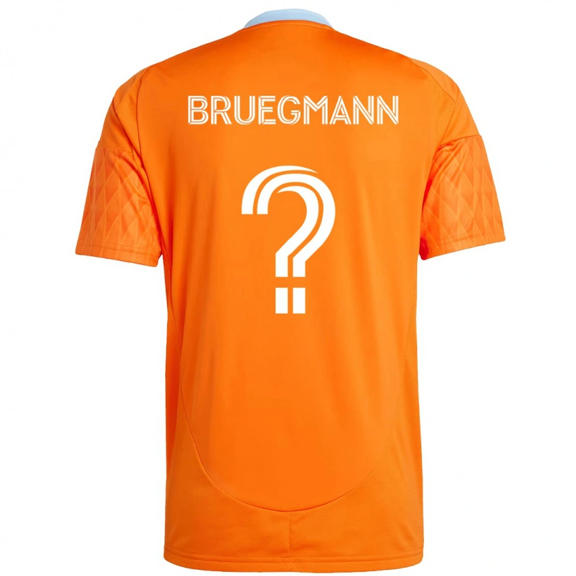 Danxen Kinderen Lukas Bruegmann #0 Oranje Wit Thuisshirt Thuistenue 2025/26 T-Shirt