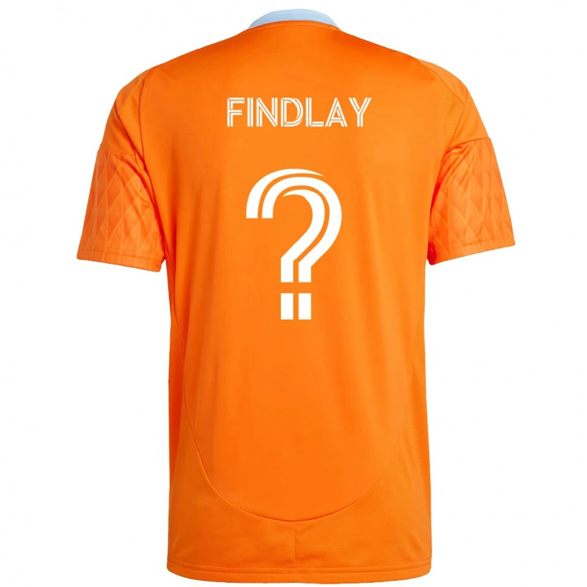 Danxen Kinderen Maddox Findlay #0 Oranje Wit Thuisshirt Thuistenue 2025/26 T-Shirt