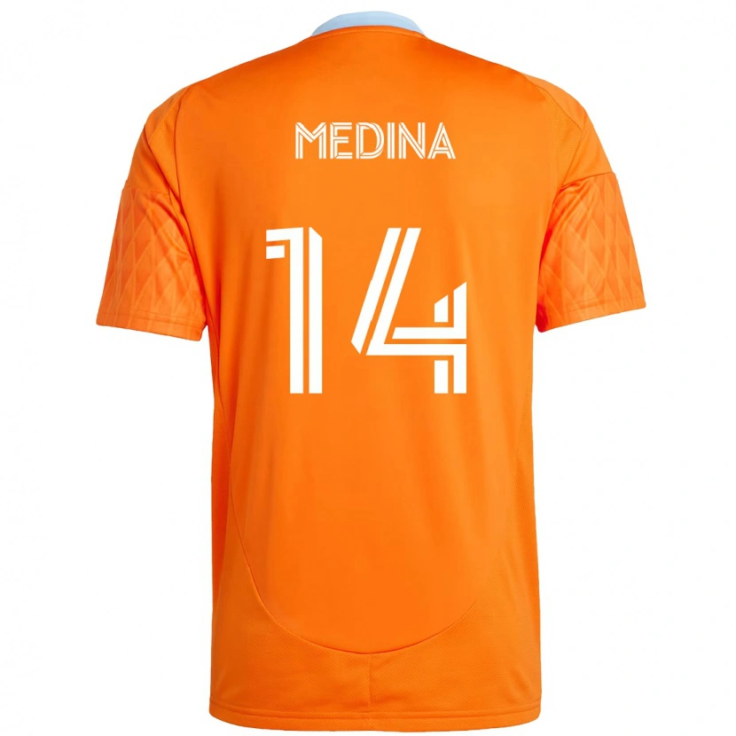 Danxen Kinderen Jeferson Medina #14 Oranje Wit Thuisshirt Thuistenue 2025/26 T-Shirt