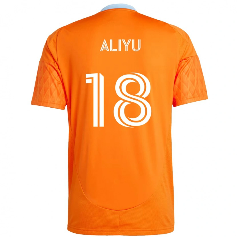 Danxen Kinderen Ibrahim Aliyu #18 Oranje Wit Thuisshirt Thuistenue 2025/26 T-Shirt