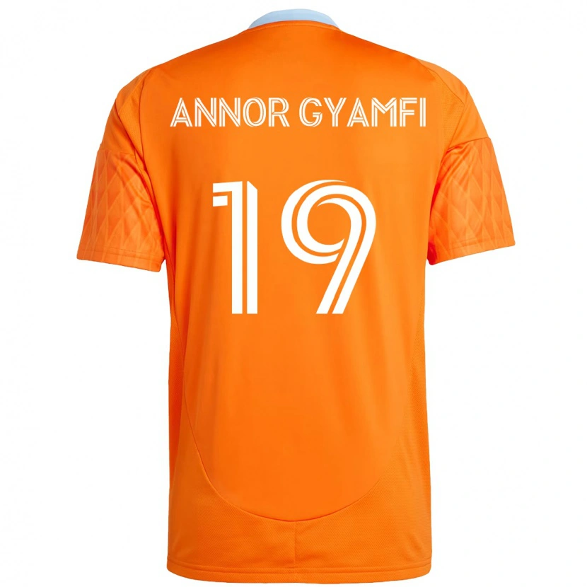 Danxen Kinderen Stephen Annor Gyamfi #19 Oranje Wit Thuisshirt Thuistenue 2025/26 T-Shirt