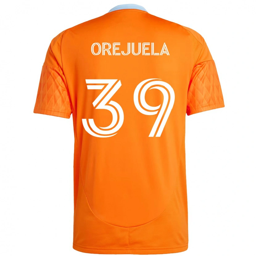 Danxen Kinderen Jesus Orejuela #39 Oranje Wit Thuisshirt Thuistenue 2025/26 T-Shirt