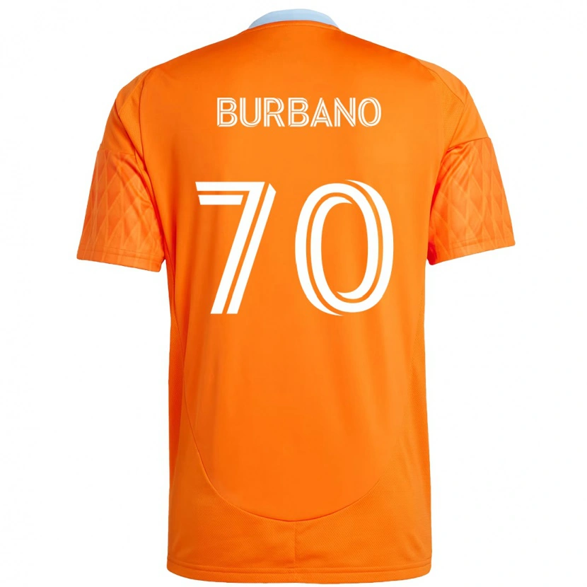 Danxen Kinderen Jordy Burbano #70 Oranje Wit Thuisshirt Thuistenue 2025/26 T-Shirt