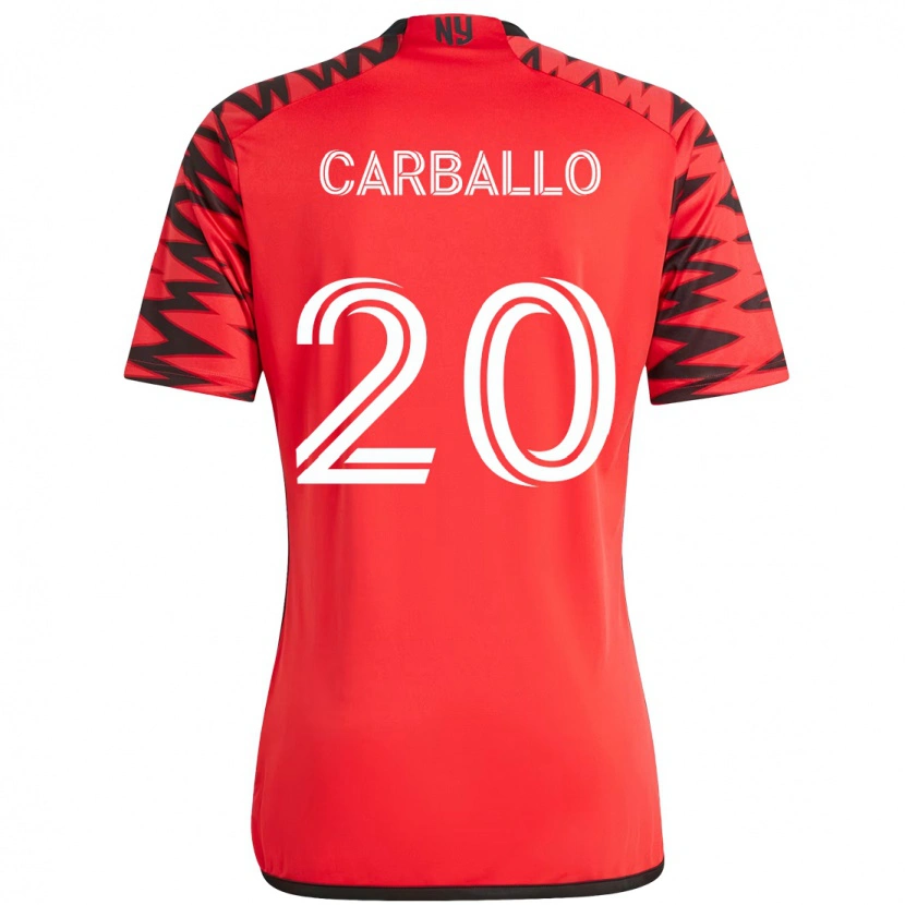Danxen Kinderen Felipe Carballo #20 Rood Zwart Thuisshirt Thuistenue 2025/26 T-Shirt