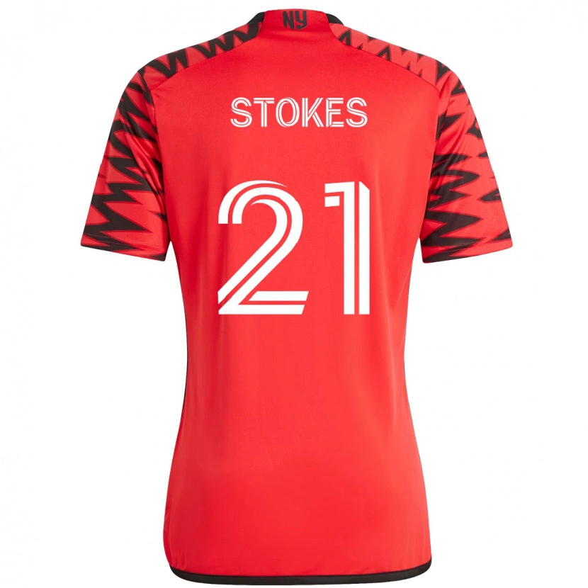 Danxen Kinderen Aidan Stokes #21 Rood Zwart Thuisshirt Thuistenue 2025/26 T-Shirt