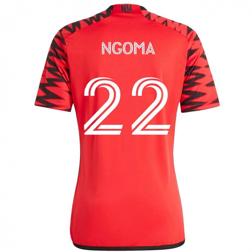 Danxen Kinderen Serge Ngoma Jr. #22 Rood Zwart Thuisshirt Thuistenue 2025/26 T-Shirt