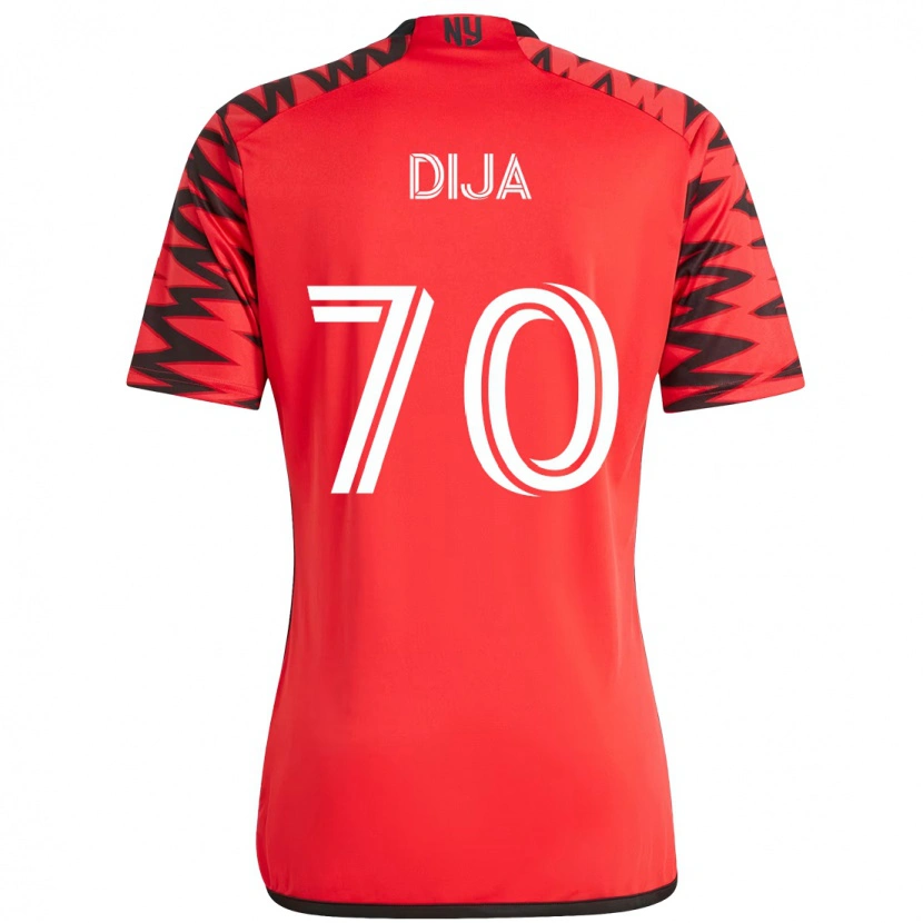 Danxen Kinderen Dija #70 Rood Zwart Thuisshirt Thuistenue 2025/26 T-Shirt