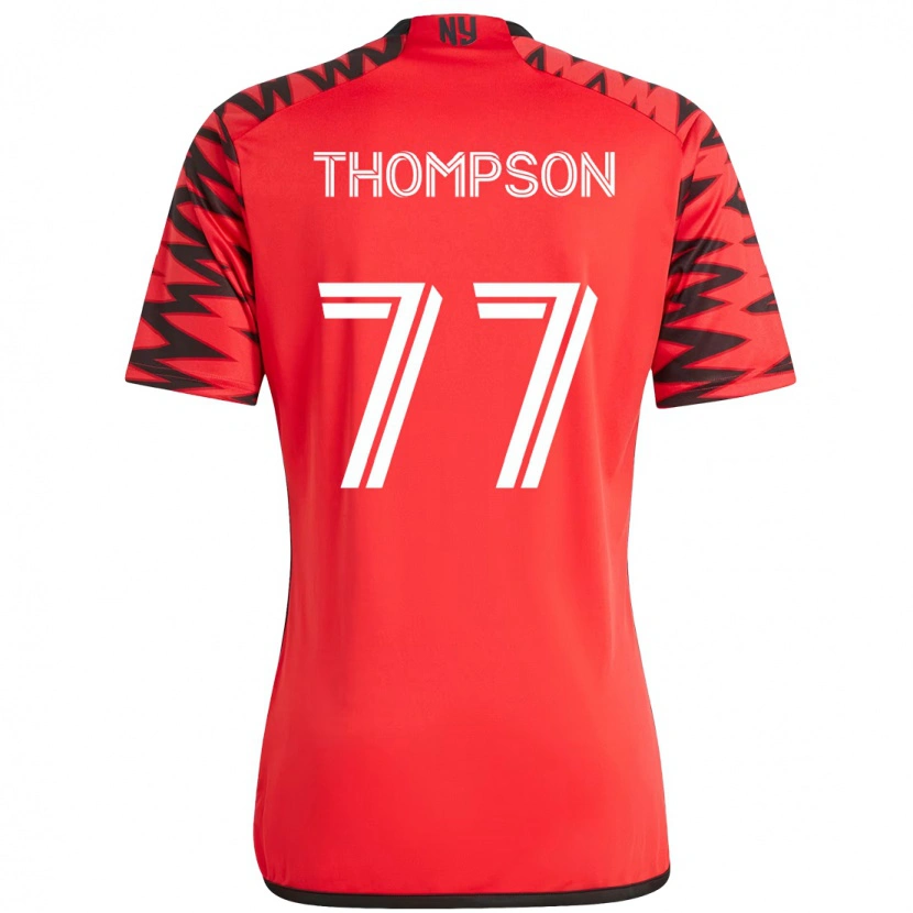 Danxen Kinderen Amos Shapiro-Thompson #77 Rood Zwart Thuisshirt Thuistenue 2025/26 T-Shirt