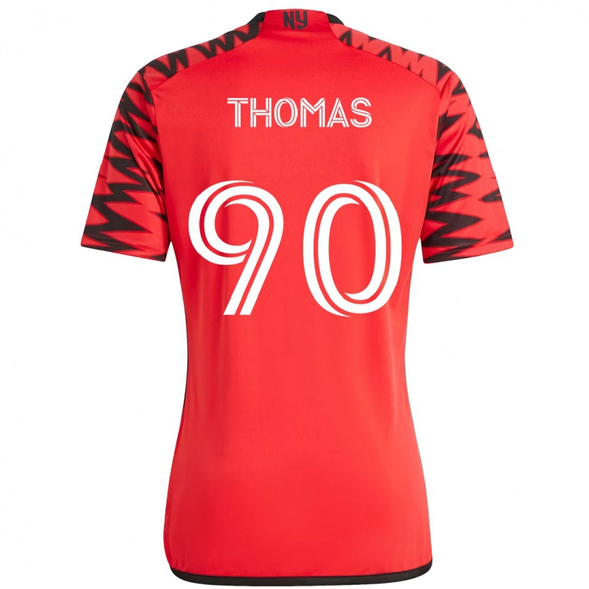 Danxen Kinderen Oladayo Thomas #90 Rood Zwart Thuisshirt Thuistenue 2025/26 T-Shirt