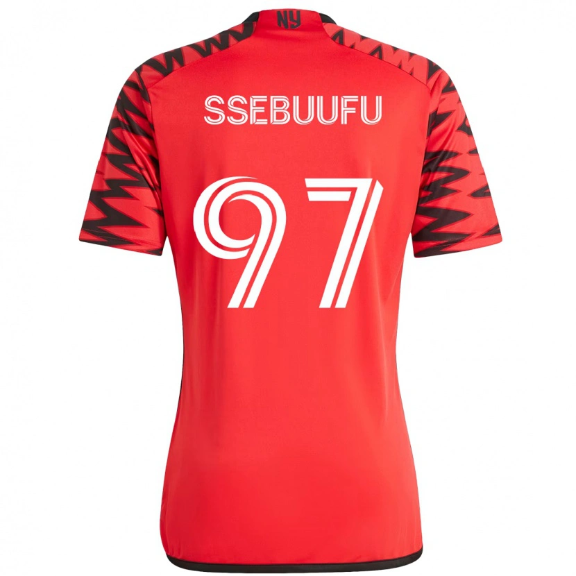 Danxen Kinderen Frank Ssebuufu #97 Rood Zwart Thuisshirt Thuistenue 2025/26 T-Shirt