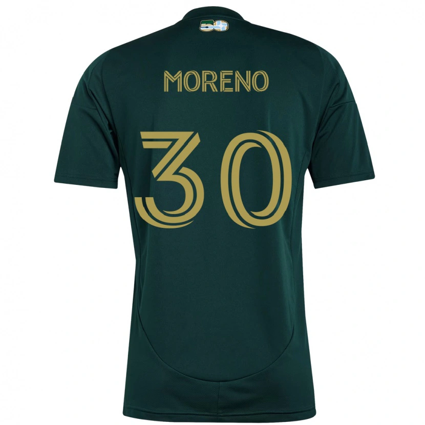 Danxen Kinderen Santiago Moreno #30 Zwart Bruin Thuisshirt Thuistenue 2025/26 T-Shirt