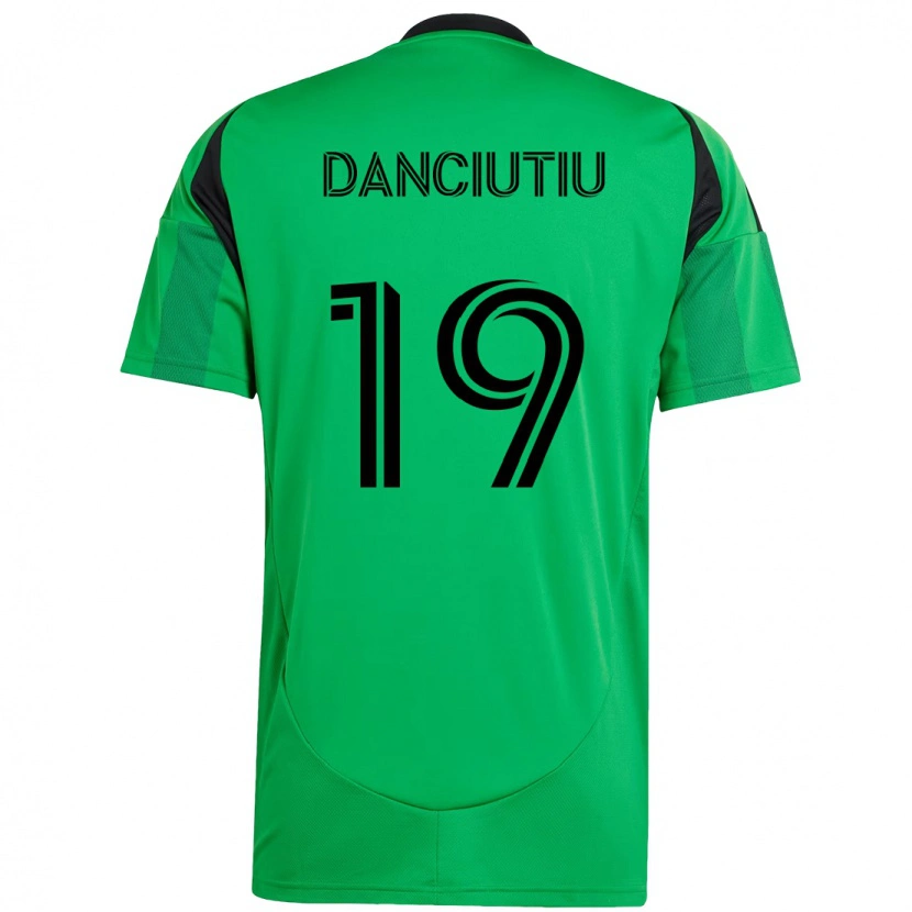 Danxen Kinderen Vlad Dănciuțiu #19 Groen Zwart Thuisshirt Thuistenue 2025/26 T-Shirt