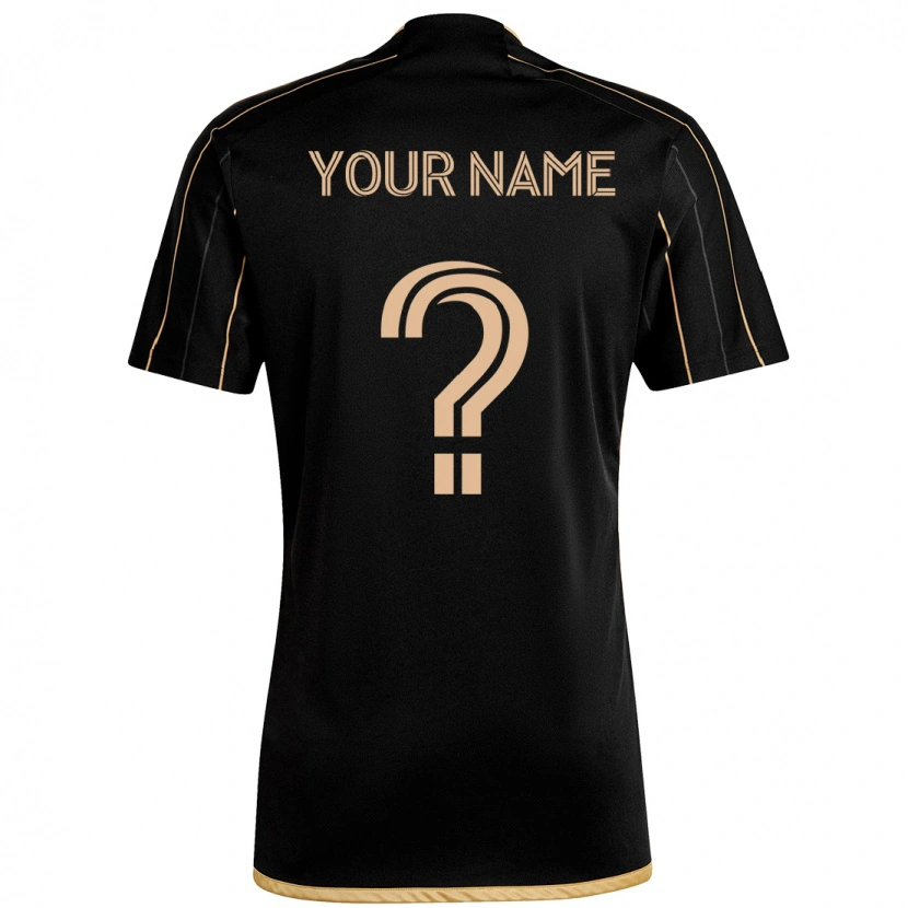 Danxen Kinderen Uw Naam #0 Zwart Bruin Thuisshirt Thuistenue 2025/26 T-Shirt