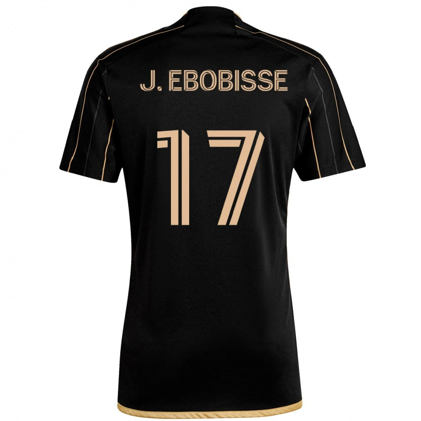 Danxen Kinderen Jeremy Ebobisse #17 Zwart Bruin Thuisshirt Thuistenue 2025/26 T-Shirt