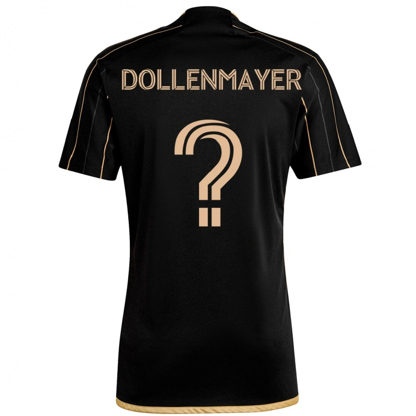 Danxen Kinderen Noah Dollenmayer #0 Zwart Bruin Thuisshirt Thuistenue 2025/26 T-Shirt