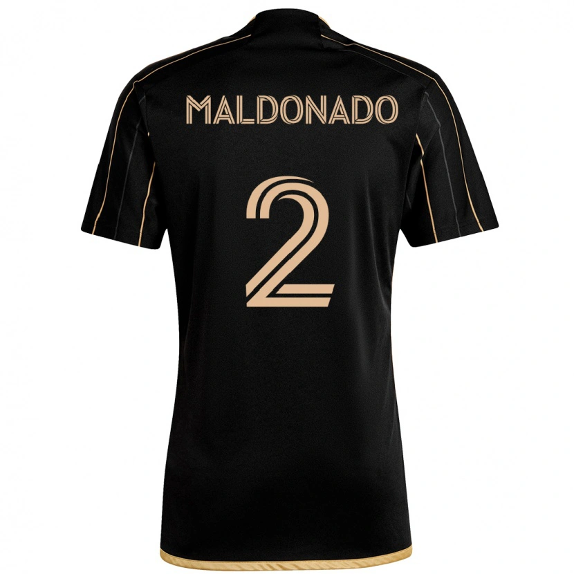 Danxen Kinderen Denil Maldonado #2 Zwart Bruin Thuisshirt Thuistenue 2025/26 T-Shirt