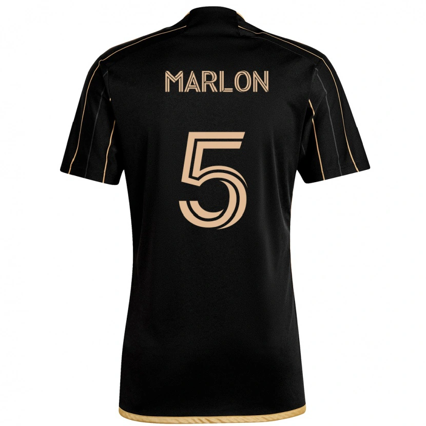 Danxen Kinderen Marlon #5 Zwart Bruin Thuisshirt Thuistenue 2025/26 T-Shirt