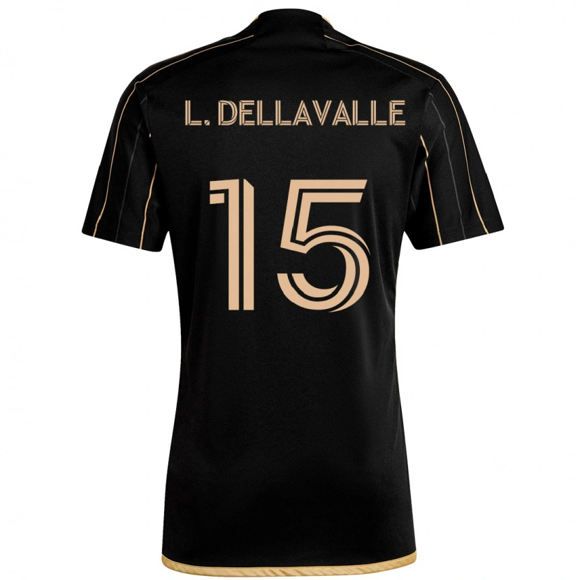 Danxen Kinderen Lorenzo Dellavalle #15 Zwart Bruin Thuisshirt Thuistenue 2025/26 T-Shirt