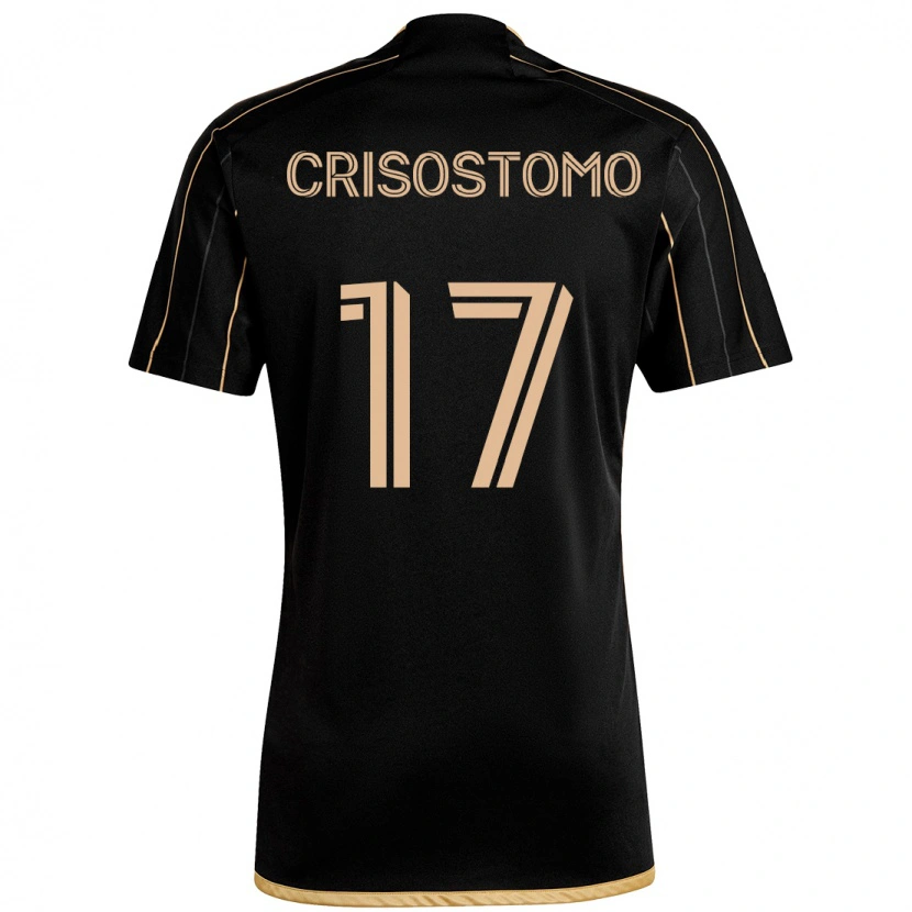 Danxen Kinderen Danny Crisostomo #17 Zwart Bruin Thuisshirt Thuistenue 2025/26 T-Shirt