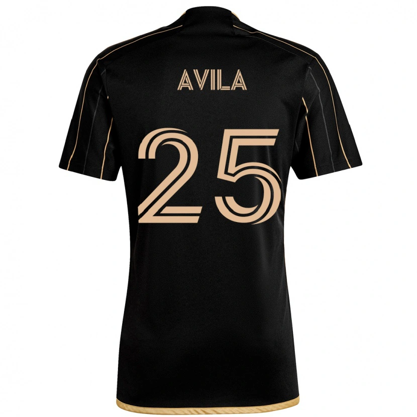 Danxen Kinderen Armando Avila #25 Zwart Bruin Thuisshirt Thuistenue 2025/26 T-Shirt