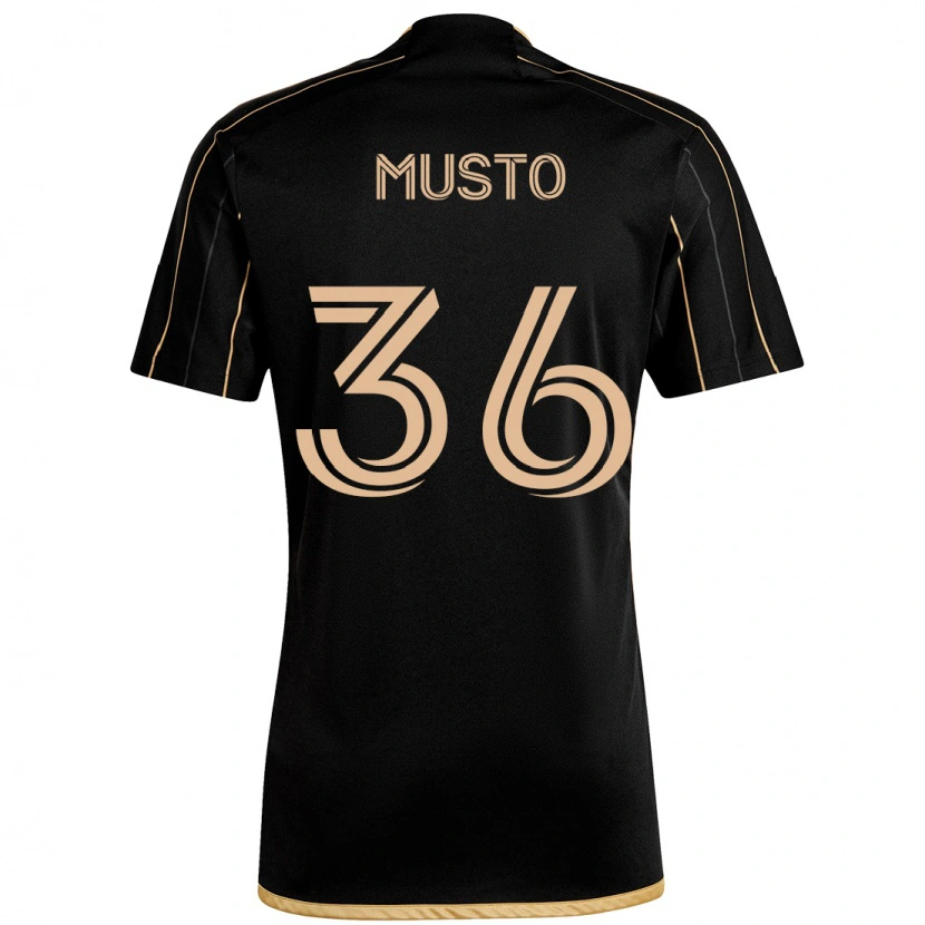 Danxen Kinderen Tommy Musto #36 Zwart Bruin Thuisshirt Thuistenue 2025/26 T-Shirt