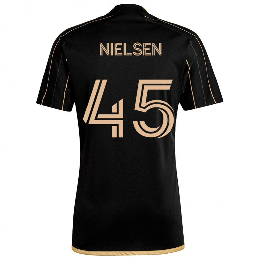 Danxen Kinderen Kenny Nielsen #45 Zwart Bruin Thuisshirt Thuistenue 2025/26 T-Shirt