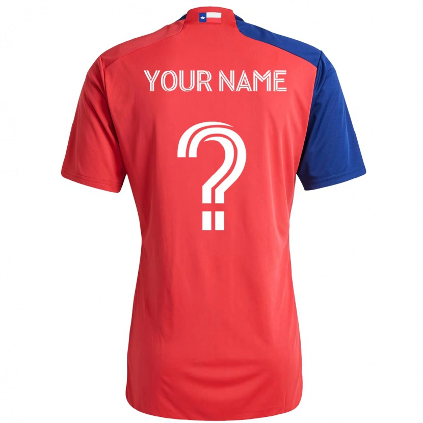 Danxen Kinderen Uw Naam #0 Rood Marineblauw Thuisshirt Thuistenue 2025/26 T-Shirt