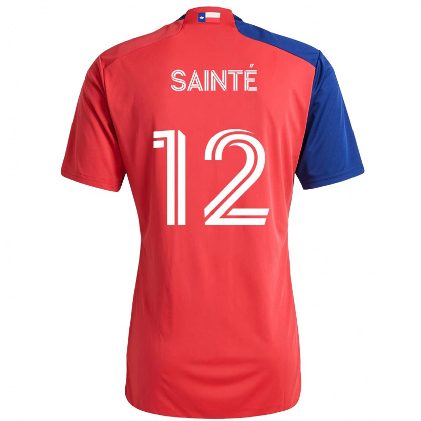 Danxen Kinderen Carl Sainté #12 Rood Marineblauw Thuisshirt Thuistenue 2025/26 T-Shirt