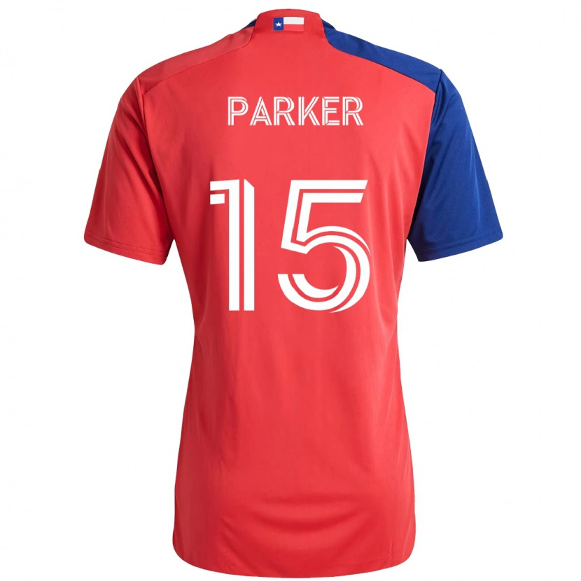 Danxen Kinderen Isaiah Parker #15 Rood Marineblauw Thuisshirt Thuistenue 2025/26 T-Shirt