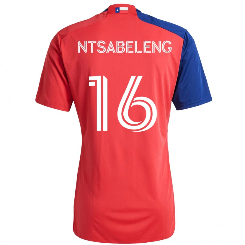 Danxen Kinderen Tsiki Ntsabeleng #16 Rood Marineblauw Thuisshirt Thuistenue 2025/26 T-Shirt