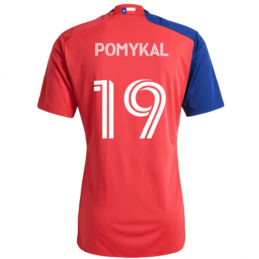 Danxen Kinderen Paxton Pomykal #19 Rood Marineblauw Thuisshirt Thuistenue 2025/26 T-Shirt