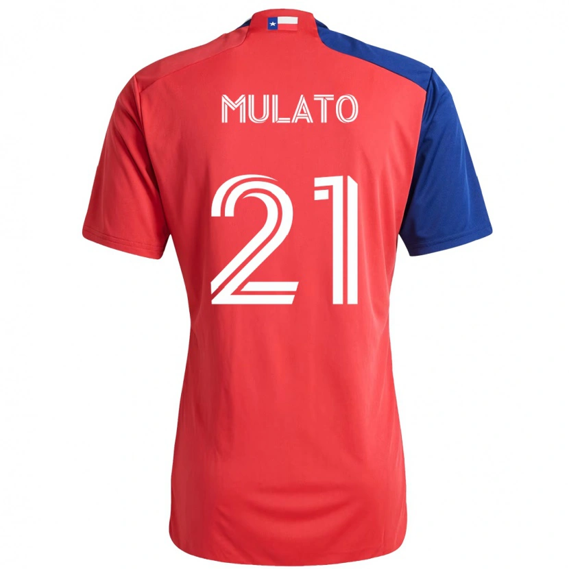 Danxen Kinderen José Mulato #21 Rood Marineblauw Thuisshirt Thuistenue 2025/26 T-Shirt