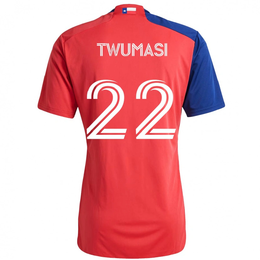 Danxen Kinderen Ema Twumasi #22 Rood Marineblauw Thuisshirt Thuistenue 2025/26 T-Shirt