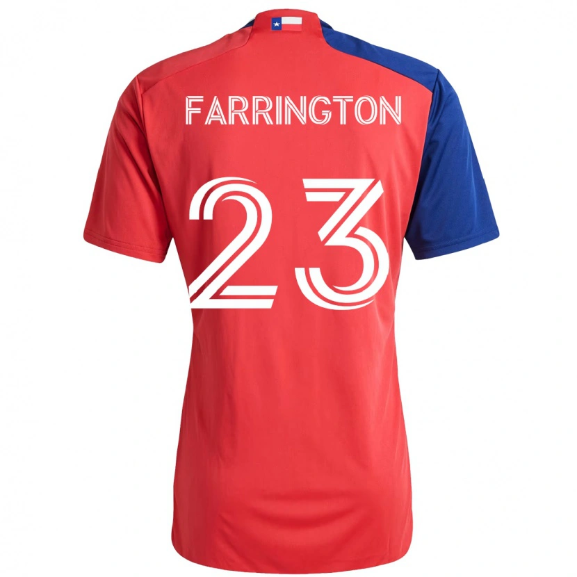 Danxen Kinderen Logan Farrington #23 Rood Marineblauw Thuisshirt Thuistenue 2025/26 T-Shirt
