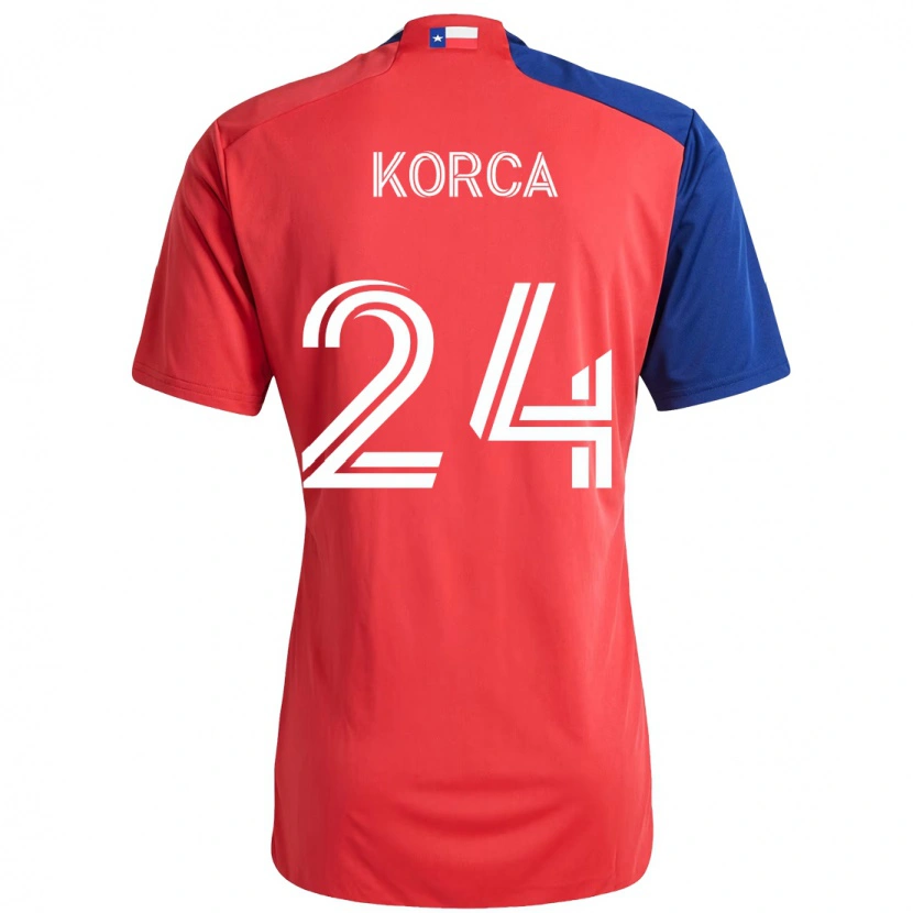 Danxen Kinderen Amet Korca #24 Rood Marineblauw Thuisshirt Thuistenue 2025/26 T-Shirt