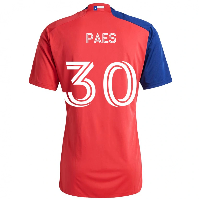 Danxen Kinderen Maarten Paes #30 Rood Marineblauw Thuisshirt Thuistenue 2025/26 T-Shirt