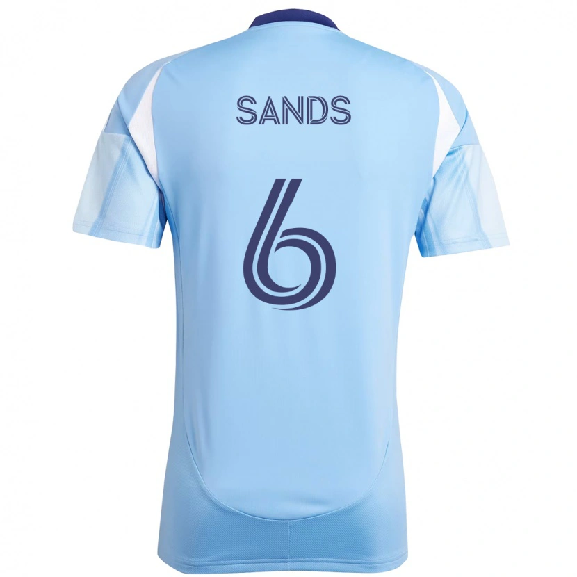 Danxen Kinderen James Sands #6 Lichtblauw Thuisshirt Thuistenue 2025/26 T-Shirt