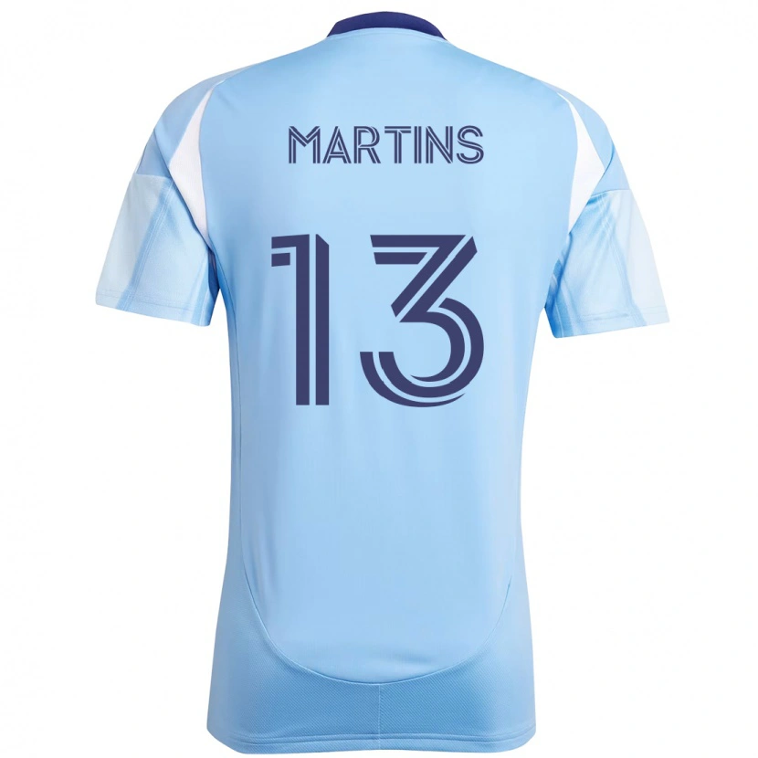 Danxen Kinderen Thiago Martins #13 Lichtblauw Thuisshirt Thuistenue 2025/26 T-Shirt