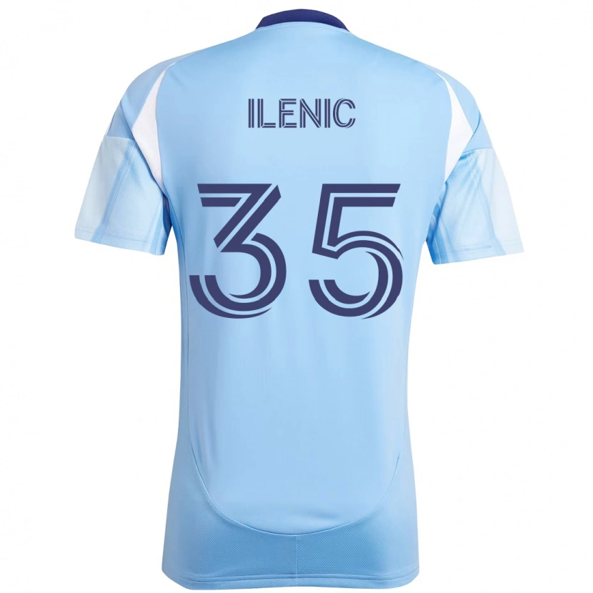 Danxen Kinderen Mitja Ilenič #35 Lichtblauw Thuisshirt Thuistenue 2025/26 T-Shirt