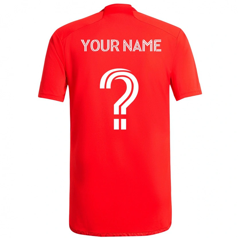 Danxen Kinderen Uw Naam #0 Rood Wit Thuisshirt Thuistenue 2025/26 T-Shirt