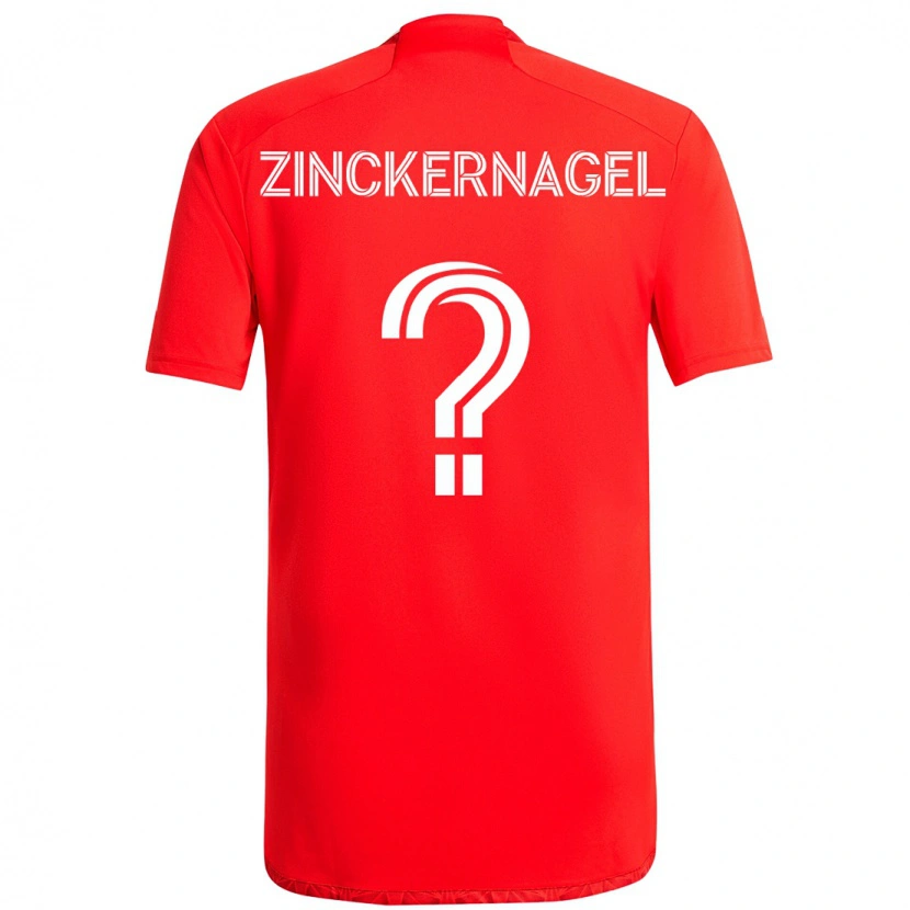Danxen Kinderen Philip Zinckernagel #0 Rood Wit Thuisshirt Thuistenue 2025/26 T-Shirt