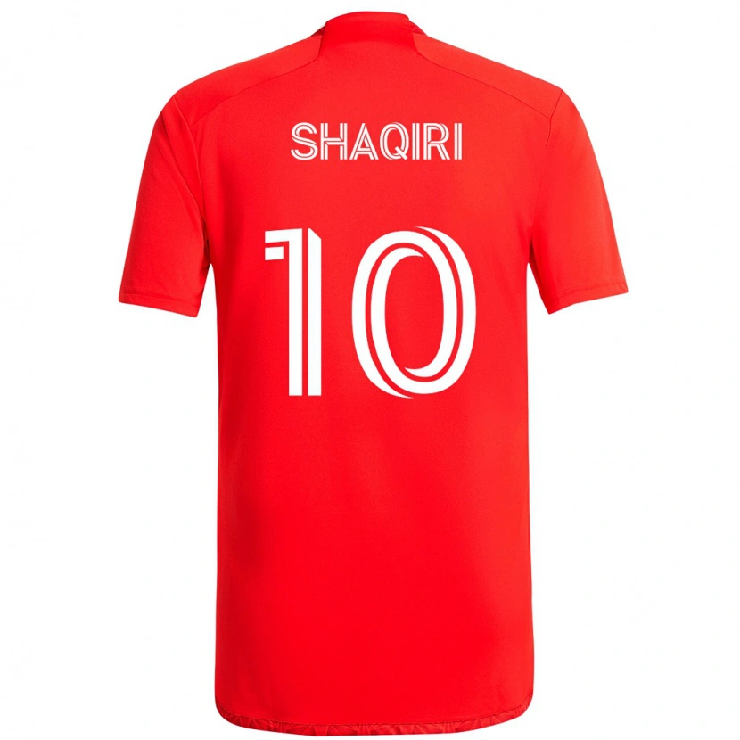 Danxen Kinderen Xherdan Shaqiri #10 Rood Wit Thuisshirt Thuistenue 2025/26 T-Shirt