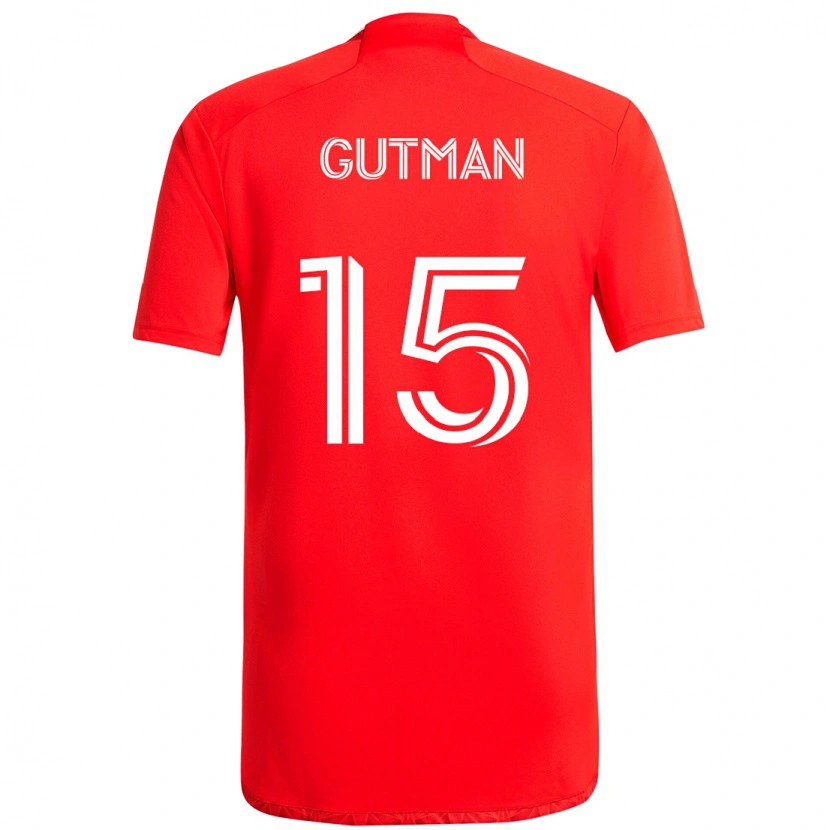 Danxen Kinderen Andrew Gutman #15 Rood Wit Thuisshirt Thuistenue 2025/26 T-Shirt