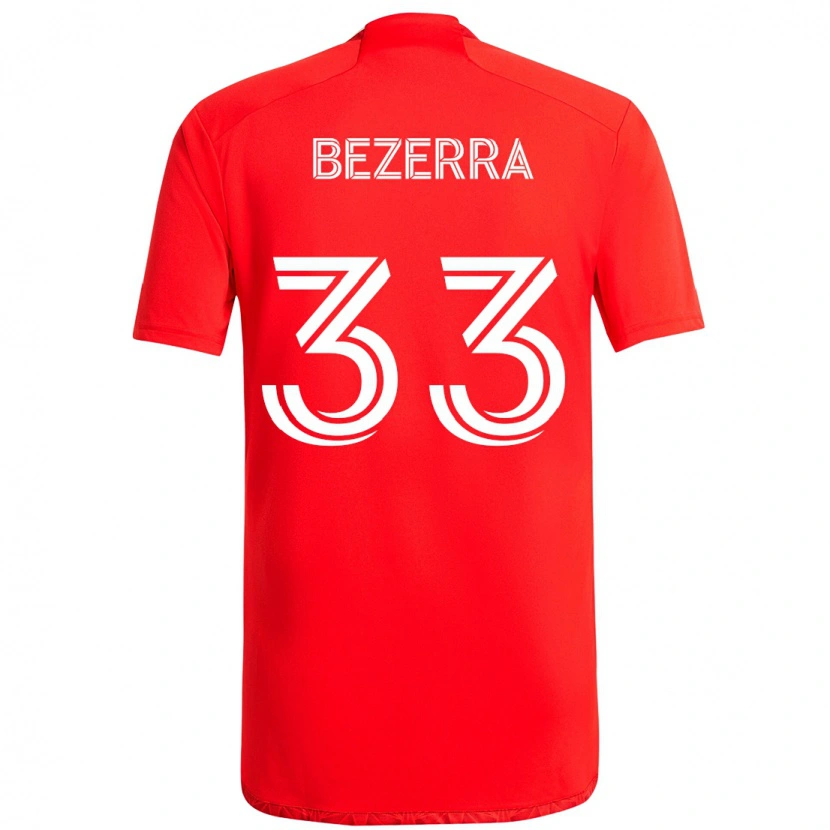 Danxen Kinderen Victor Bezerra #33 Rood Wit Thuisshirt Thuistenue 2025/26 T-Shirt
