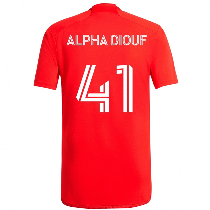 Danxen Kinderen Jean Alpha Diouf #41 Rood Wit Thuisshirt Thuistenue 2025/26 T-Shirt
